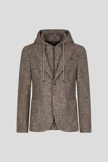 Jacket in technical wool with detachable front and hood | Pal Zileri shop online