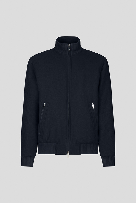 Bomber in lana tecnica con finiture in maglia a contrasto - Casual Jackets | Pal Zileri shop online