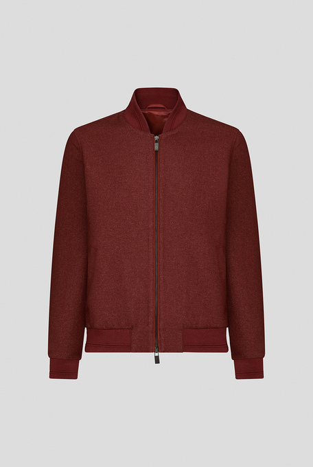 Bomber in lana e seta color burgundy - Casual Jackets | Pal Zileri shop online