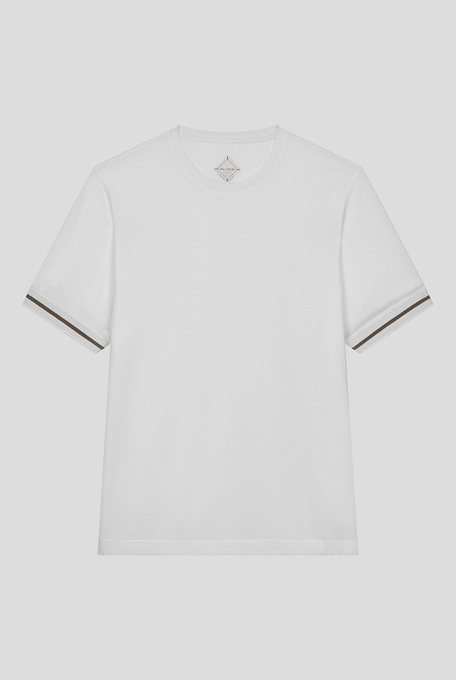 Jersey tshirt with embroidered logo - T-shirts | Pal Zileri shop online