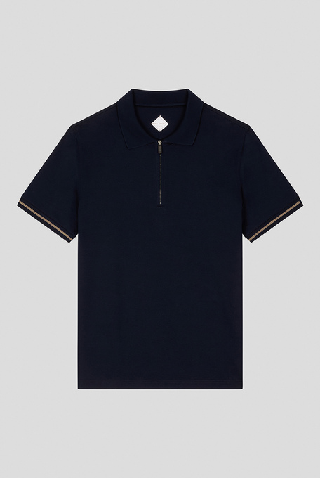 Zipped polo with embroidered logo | Pal Zileri shop online