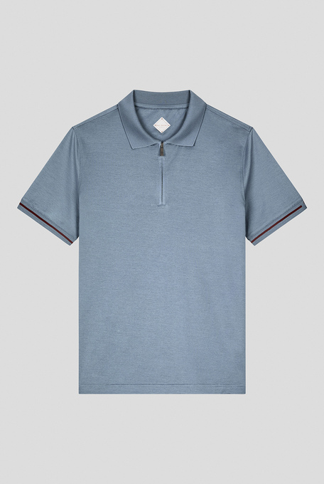 Zipped polo with embroidered logo | Pal Zileri shop online