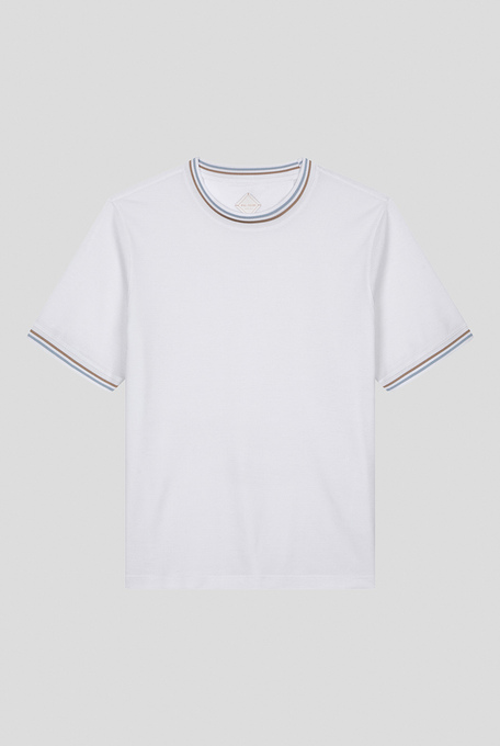 Tshirt in mercerized cotton and contrast motif | Pal Zileri shop online