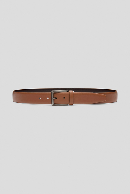 Leather belt with gunmetal buckle - Accessories | Pal Zileri shop online