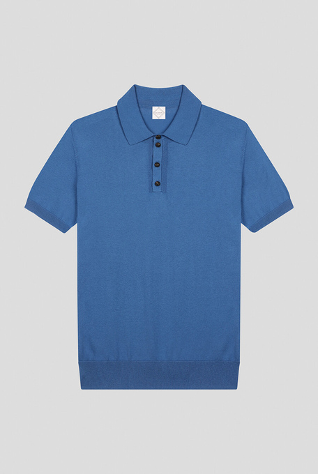 Knitted polo in wool and silk - T-Shirts and Polo | Pal Zileri shop online