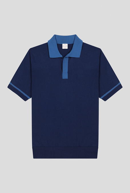 Knitted polo with details in contrast - T-Shirts and Polo | Pal Zileri shop online