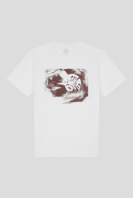 tshirt in cotone con stampa astratta | Pal Zileri shop online