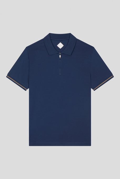 Zipped polo with embroidered logo | Pal Zileri shop online