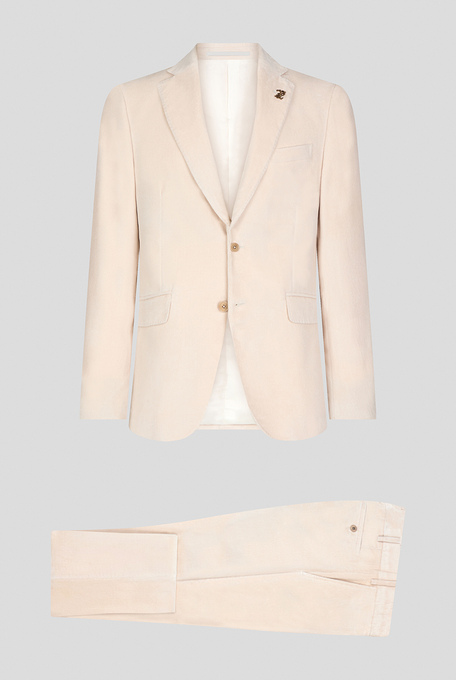 Lord suit in micro structured velvet off white | Pal Zileri shop online