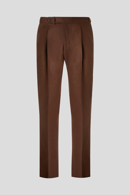 Pleated trousers in stretch wool - Formal trousers | Pal Zileri shop online