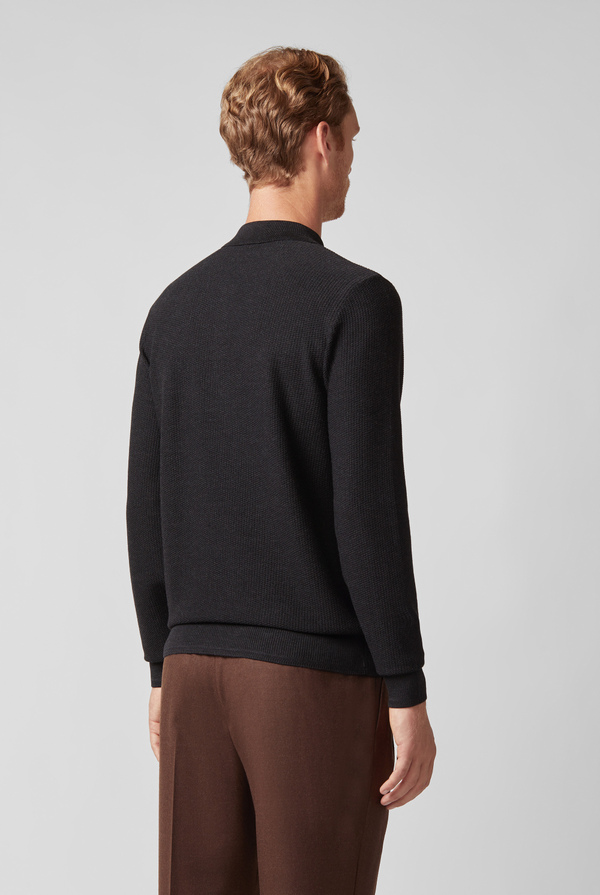Polo in lana manica lunga con lavorazione 3D - Pal Zileri shop online