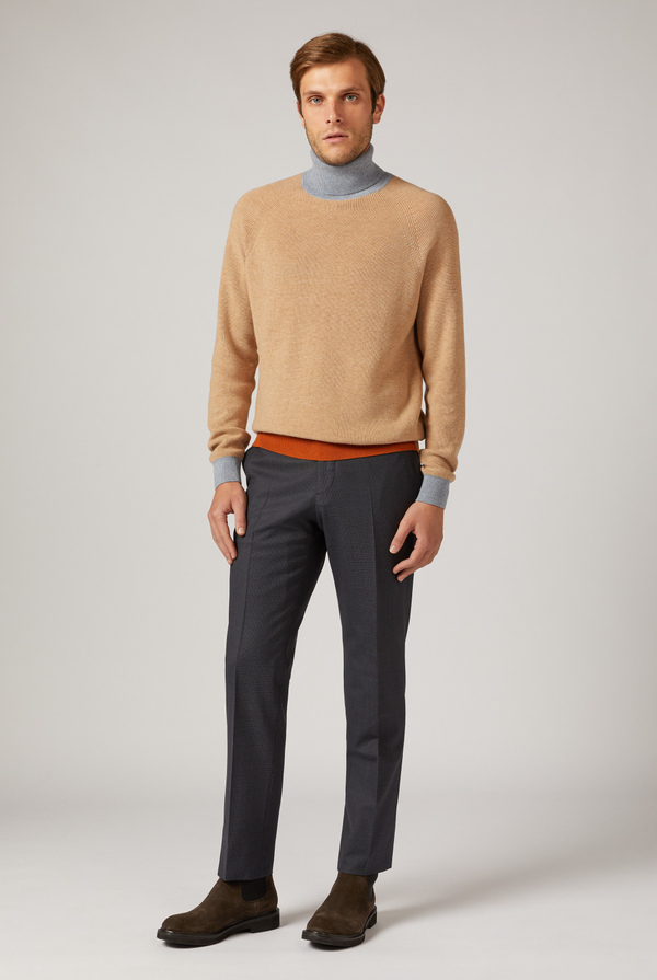 Flat front stretch wool trousers - Pal Zileri shop online