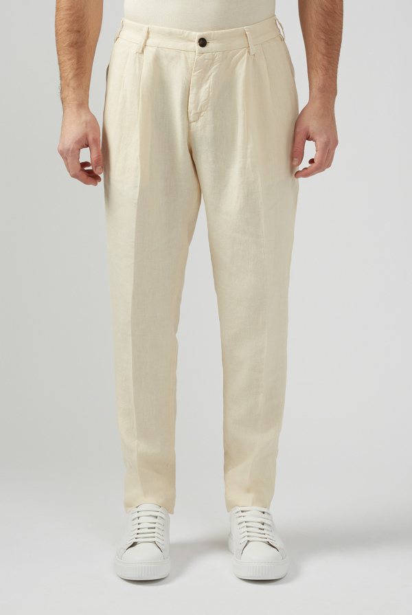 Garment dyed linen trousers - Pal Zileri shop online