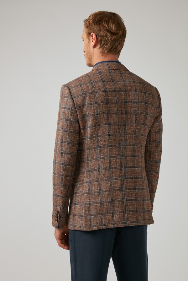 Vicenza blazer in linen, wool and cotton with Prince of Wales motif - Pal Zileri shop online