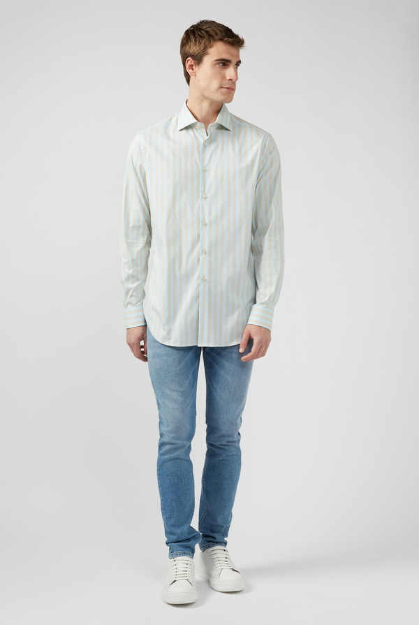 Camicia in cotone stretch a righe - Pal Zileri shop online