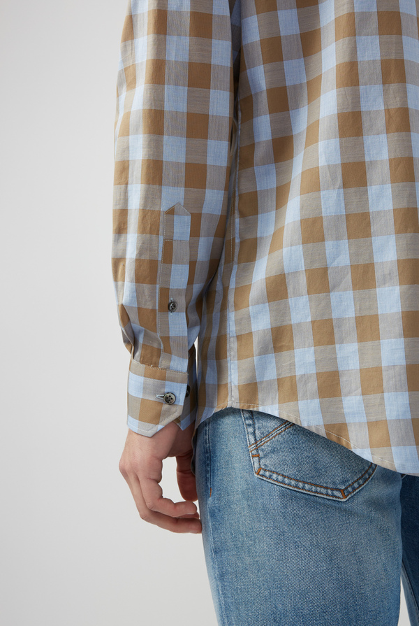Camicia in cotone stretch a quadri - Pal Zileri shop online