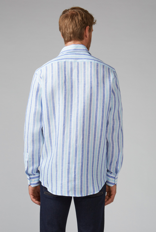 Camicia in lino e cotone a righe - Pal Zileri shop online