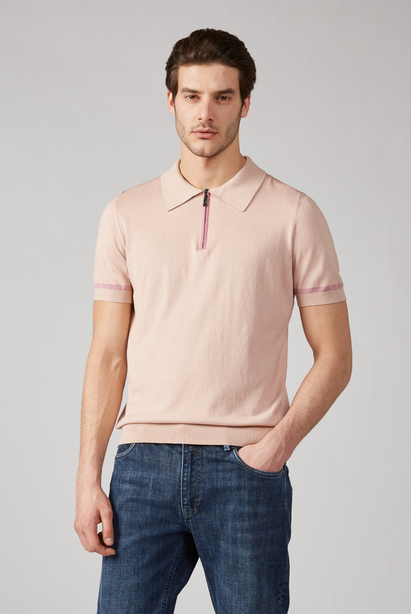 Knitted zipped polo - Pal Zileri shop online