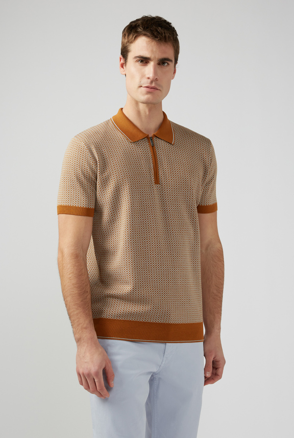Knitted jacquard polo - Pal Zileri shop online