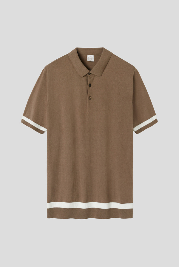 Knitted cotton polo with contrasting bands - Pal Zileri shop online