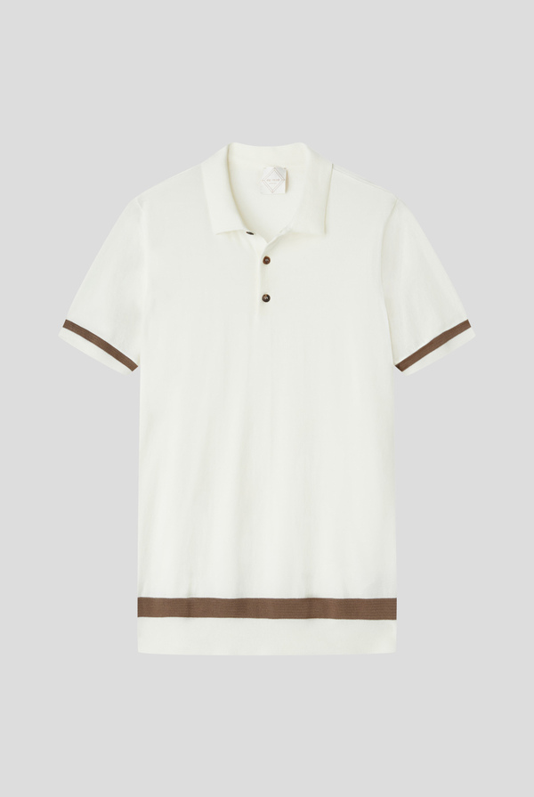 Polo in maglia di cotone con bande a contrasto - Pal Zileri shop online