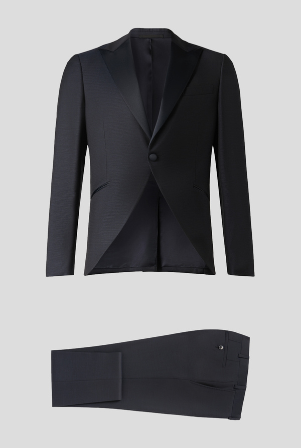 Tuxedo with satin details and micro jacquard effect - Pal Zileri shop online