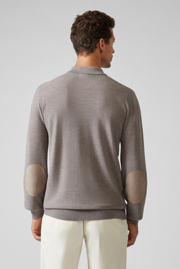 Zipped long-sleeves polo in wool - Pal Zileri shop online