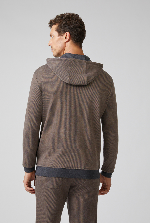 Cotton jacquard hoodie - Pal Zileri shop online