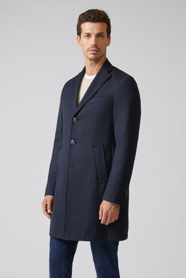 Herringbone coat in technical wool - Pal Zileri shop online