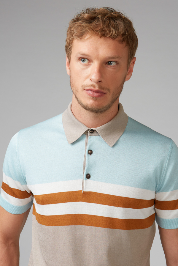 Color block knitted polo - Pal Zileri shop online