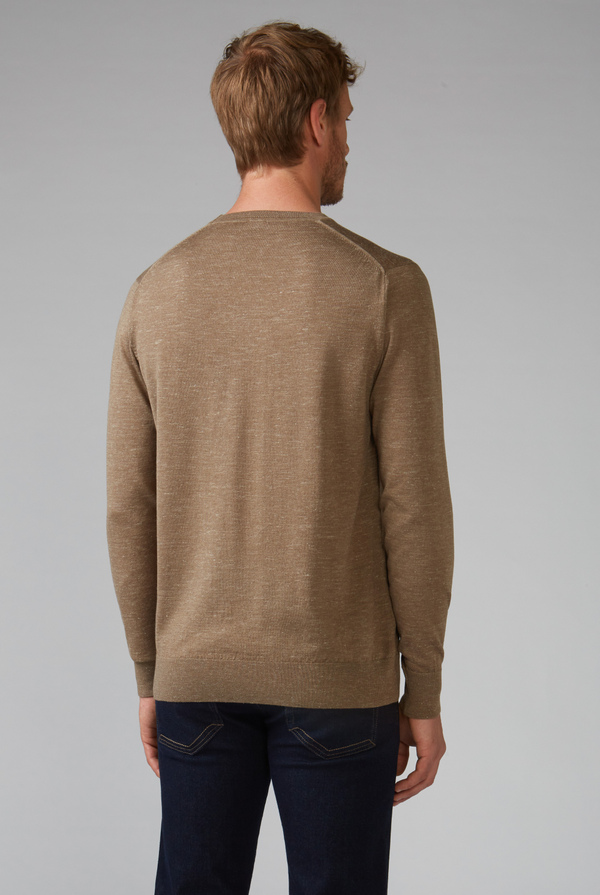 Long-sleeved crewneck in wool, silk and cotton - Pal Zileri shop online