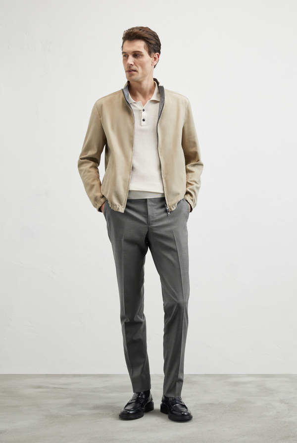 Trousers in wool melange stretch - Pal Zileri shop online