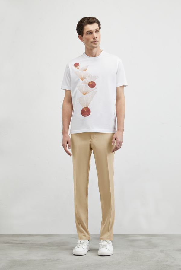Trousers in wool melange stretch - Pal Zileri shop online