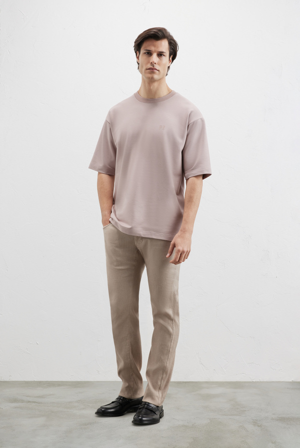 Denim in cotton and linen melange effect - Pal Zileri shop online