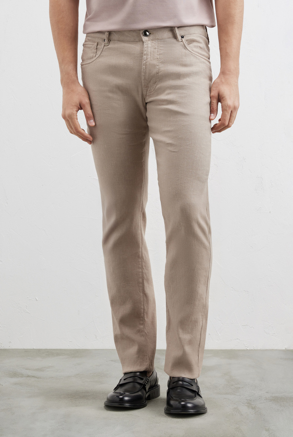 Denim in cotton and linen melange effect - Pal Zileri shop online