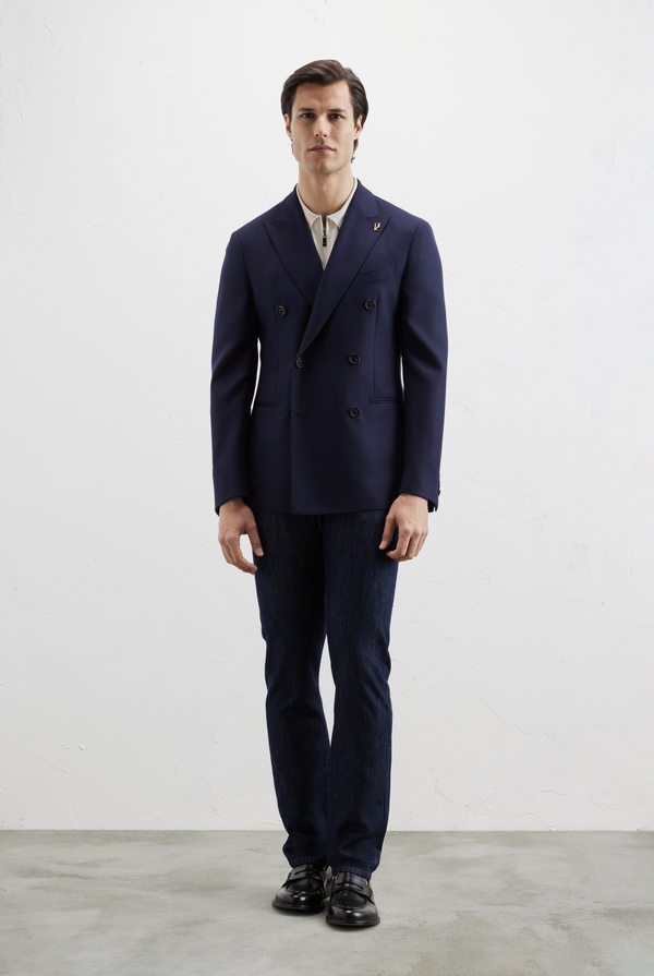 Double breasted Brera jacket in wool - Pal Zileri shop online