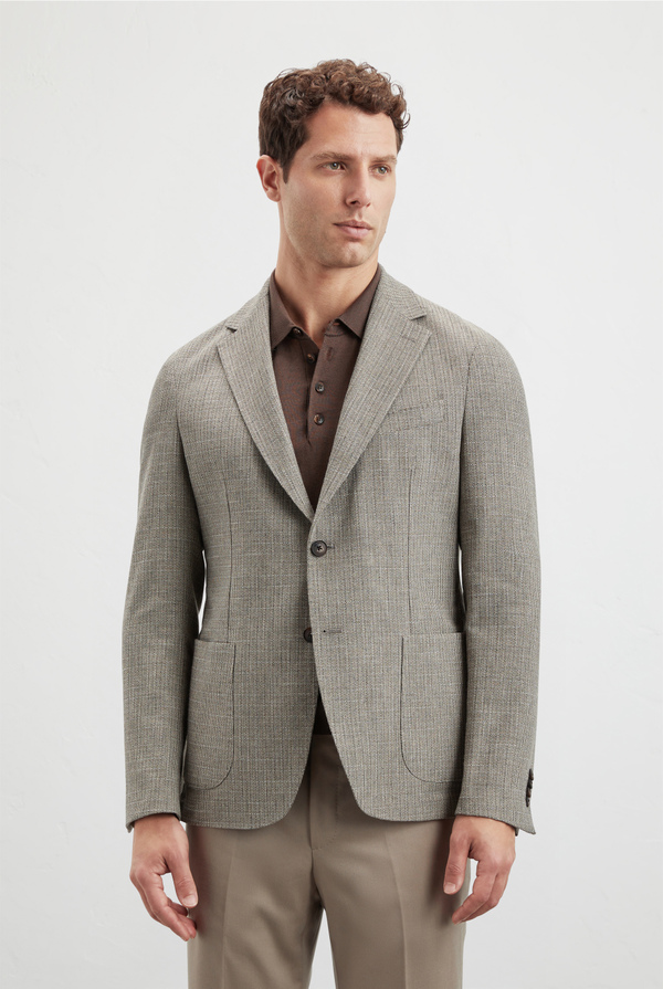 Unlined jacket in wool and linen - Pal Zileri shop online
