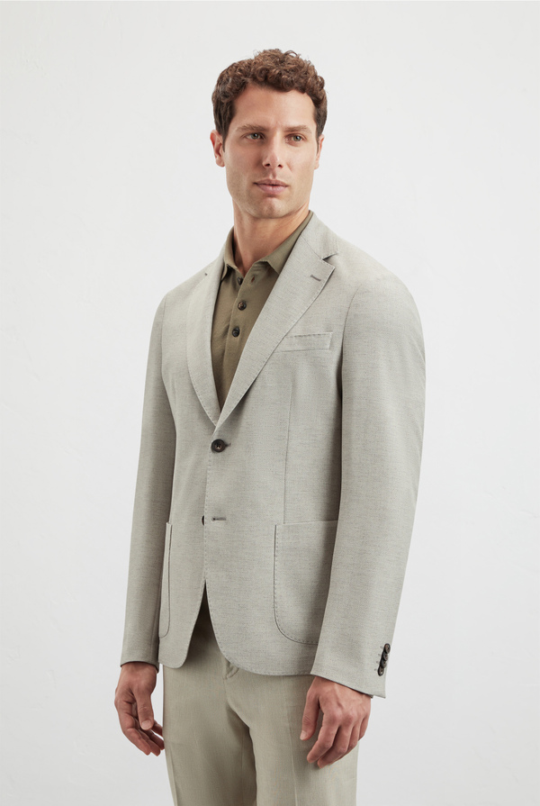 Printed chevron jersey jacket - Pal Zileri shop online