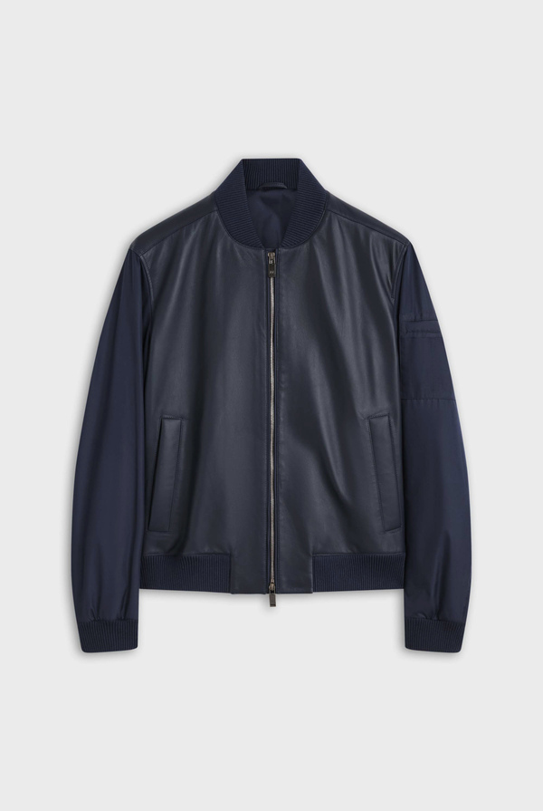 Bomber in pelle leggermente imbottito - Pal Zileri shop online