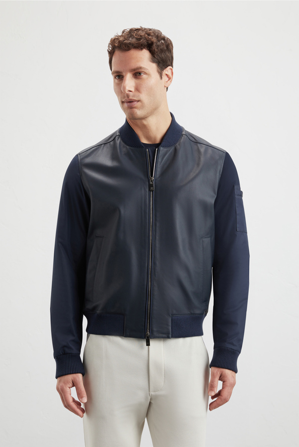 Bomber in pelle leggermente imbottito - Pal Zileri shop online