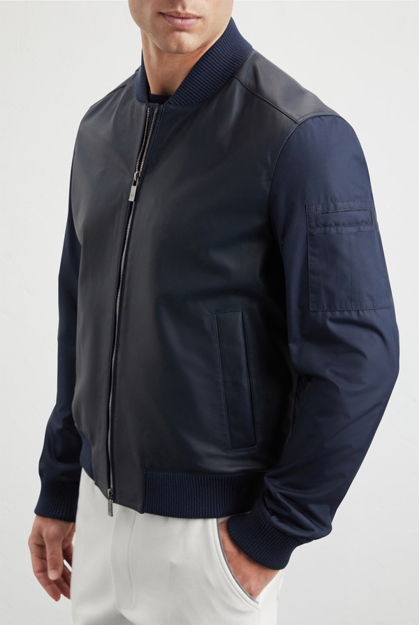Bomber in pelle leggermente imbottito - Pal Zileri shop online