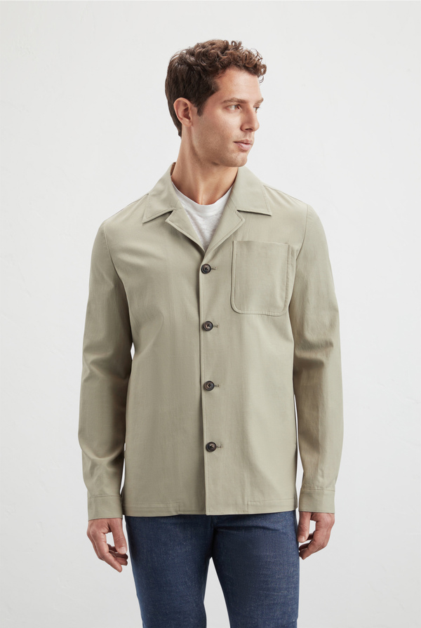 Shirt jacket in cotton and lyocell - Pal Zileri shop online