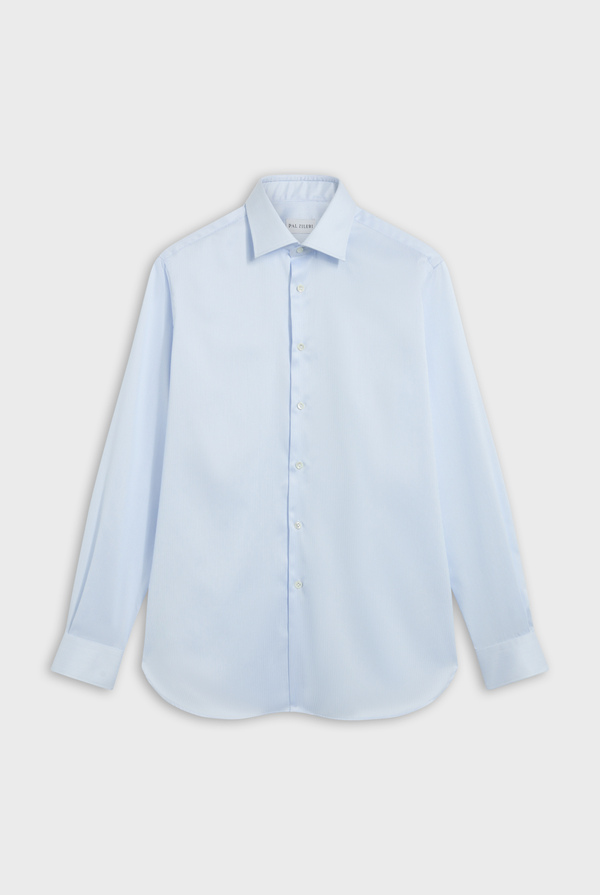Pure cotton shirt Milano collar with micro pattern - Pal Zileri shop online