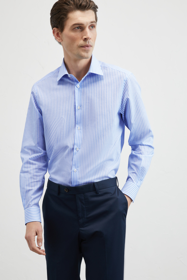Striped shirt in pure cotton Milano collar - Pal Zileri shop online