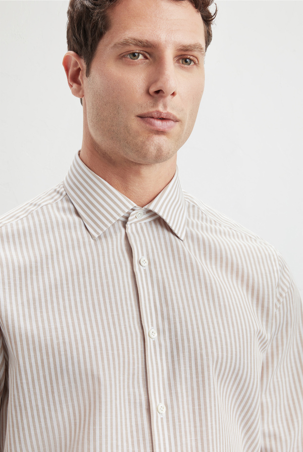 Striped shirt in pure cotton Milano collar - Pal Zileri shop online