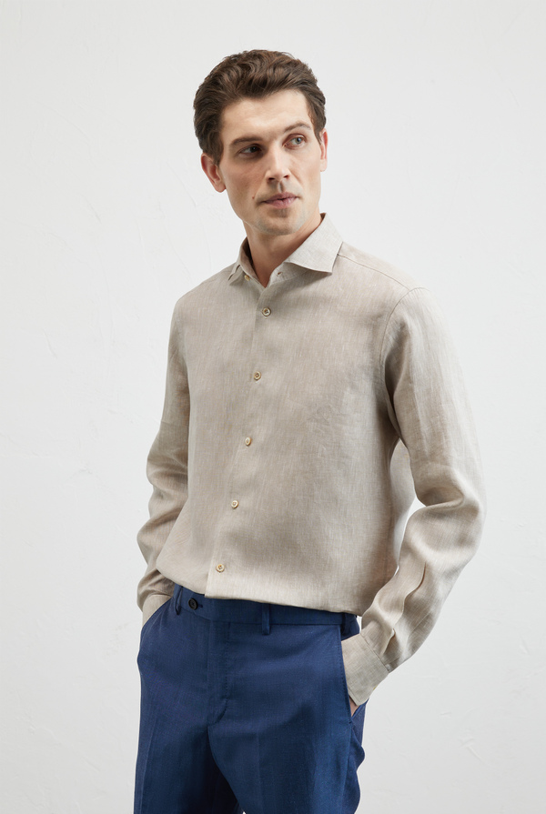 Linen shirt Palermo collar - Pal Zileri shop online