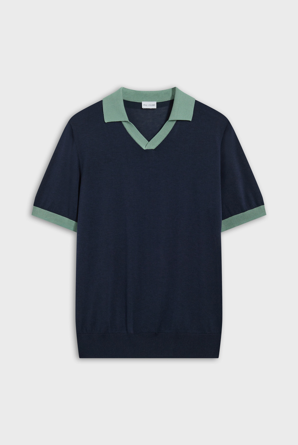 Jersey knitted polo in cotton and silk - Pal Zileri shop online