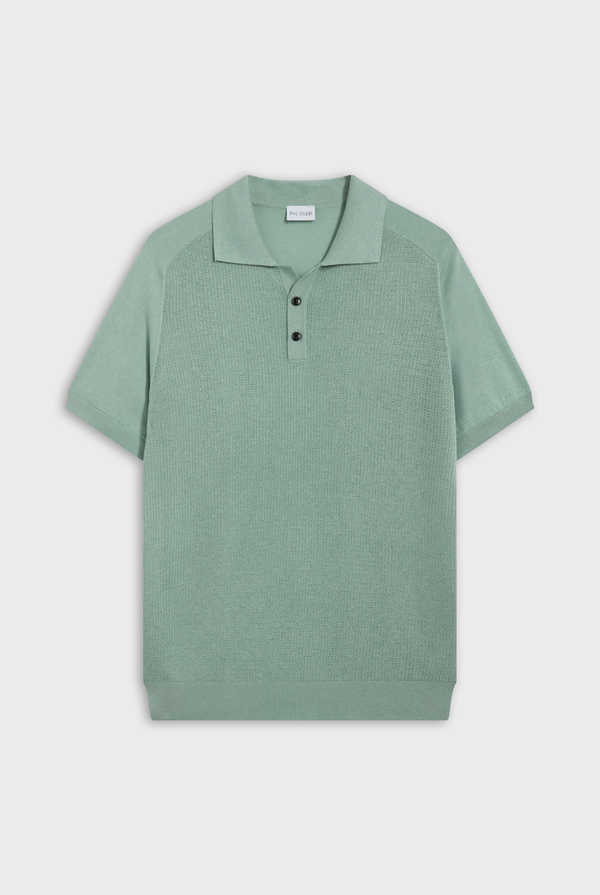 Knitted polo with raglan sleeves in silk and cotton - Pal Zileri shop online