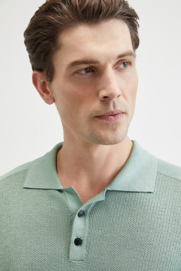 Knitted polo with raglan sleeves in silk and cotton - Pal Zileri shop online