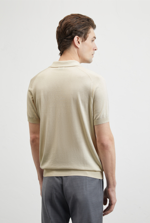 Polo in maglia con maniche raglan in seta e cotone - Pal Zileri shop online